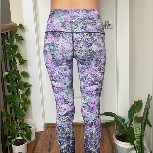 Lululemon Wunder Under Hi-Rise Tight - Purple (Vivid Vision Multi Black) - 4 - Picture 5 of 5